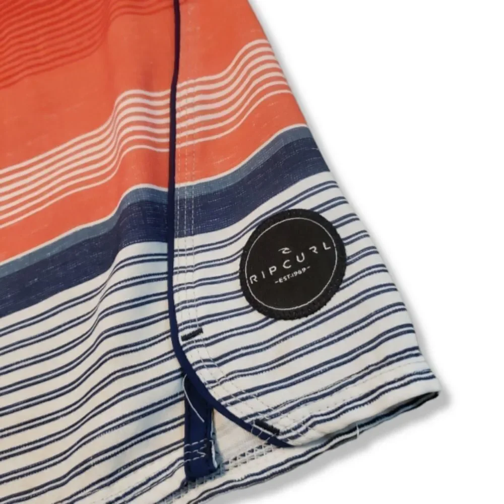 Rip Curl Marge Aggrolite Shorts Size 32 Board Shorts Swimwear Stripes Colorful